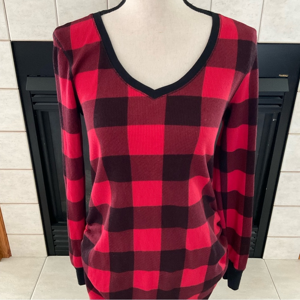 Old Navy Buffalo Plaid Maternity Top, Women’s Sz M - Picture 2 of 9